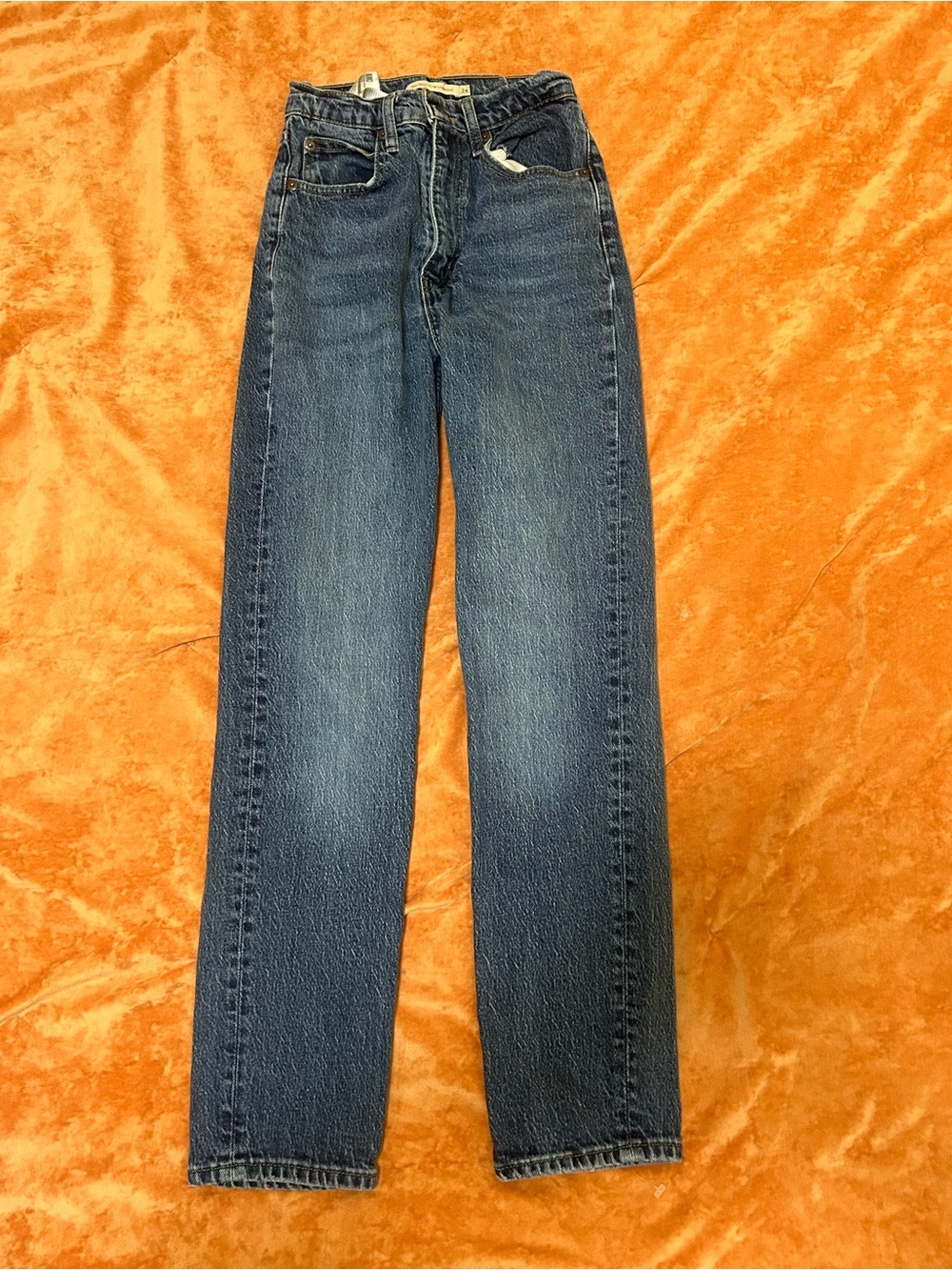 Levi's Premium 70s High Slim Straight Jeans - Medium Wash, Size 24